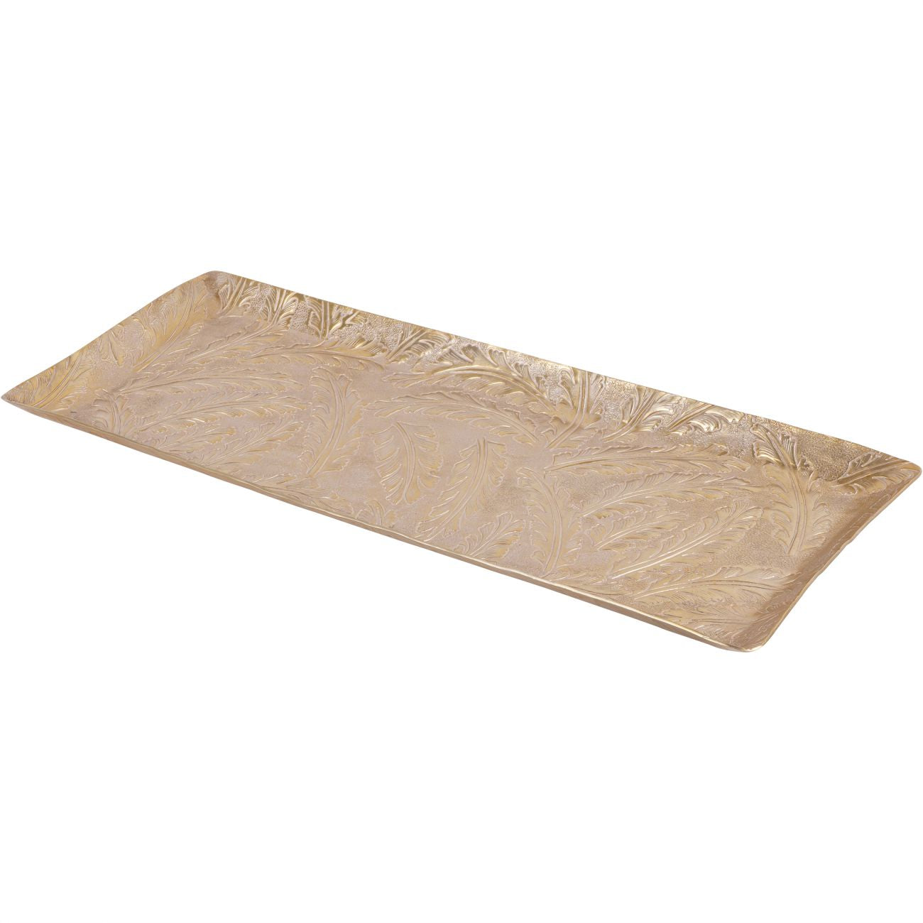 Laura Ashley Winspear Gold Leaf Embossed Rect Plate